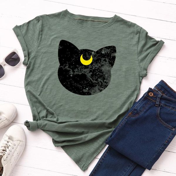women's t-shirt plus size s-5xl cat moon print t shirt women 100%cotton short sleeve tees summer tshirt loose funny oversize t-shirts, White
women's t-shirt plus size s-5xl cat moon print t shirt women 100%cotton short sleeve tees summer tshirt loose funny oversize t-shirts, White