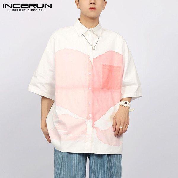 men's casual shirts men shirt tie dye lapel 2021 short sleeve brand streetwear button summer fashion camisa masculina s-5xl incerun 7, White;black
men's casual shirts men shirt tie dye lapel 2021 short sleeve brand streetwear button summer fashion camisa masculina s-5xl incerun 7, White;black