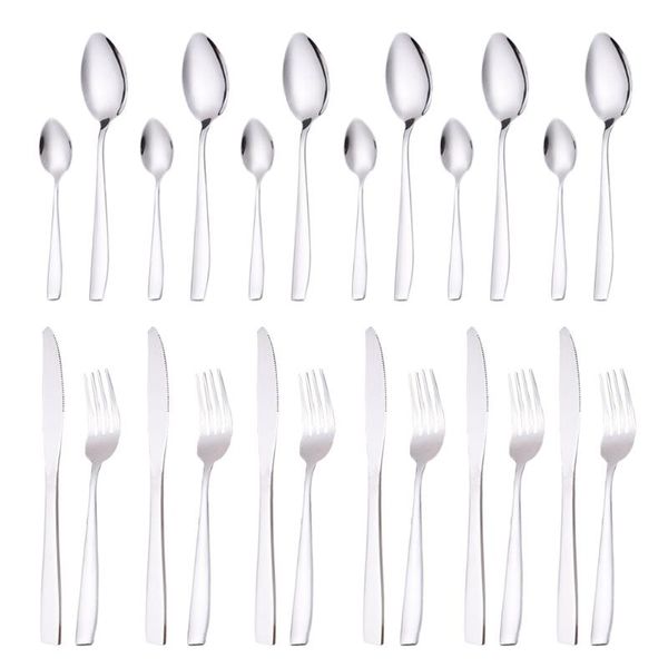 flatware sets 24pcs set stainless steel kitchen cutlery tableware dinnerware utensil with wooden case
flatware sets 24pcs set stainless steel kitchen cutlery tableware dinnerware utensil with wooden case