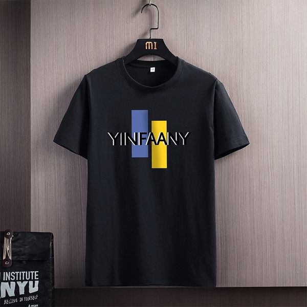 men's t shirts summer short sleeve trend casual youth fashion brand loose half for men, White;black
men's t shirts summer short sleeve trend casual youth fashion brand loose half for men, White;black