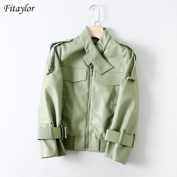 fitaylor autumn pu faux leather short jacket women casual baseball coat green loose overcoat stand collar locomotive outerwear women's, Black
fitaylor autumn pu faux leather short jacket women casual baseball coat green loose overcoat stand collar locomotive outerwear women's, Black