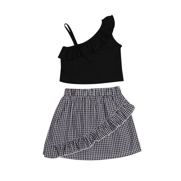 clothing sets baby & children's girl clothes suit fashion solid color oblique collar vest and plaid a-line short skirt, White
clothing sets baby & children's girl clothes suit fashion solid color oblique collar vest and plaid a-line short skirt, White
