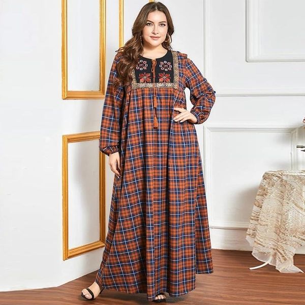 ethnic clothing eid plaid print embroidery maxi dress women long sleeve kaftan arabic abaya muslim oman turkey clothes african dresses, Red
ethnic clothing eid plaid print embroidery maxi dress women long sleeve kaftan arabic abaya muslim oman turkey clothes african dresses, Red