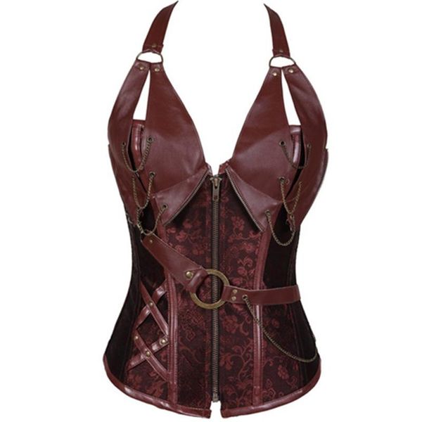 bustiers & corsets 14 steel punk leather corset with belt zipper gothic bustier plus size overbust corselet women waist cincher, Black;white
bustiers & corsets 14 steel punk leather corset with belt zipper gothic bustier plus size overbust corselet women waist cincher, Black;white
