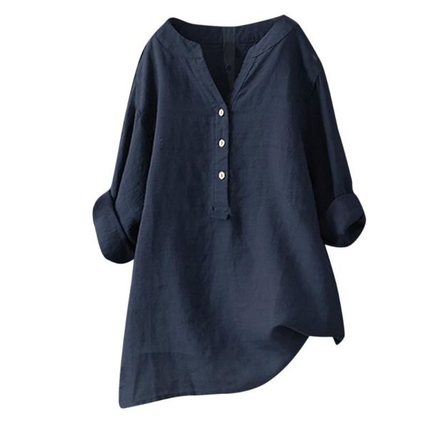 women's blouses & shirts loose cotton linen blouse femininas vintage sumemr women long sleeve solid button irregular hem shirt plus siz, White
women's blouses & shirts loose cotton linen blouse femininas vintage sumemr women long sleeve solid button irregular hem shirt plus siz, White