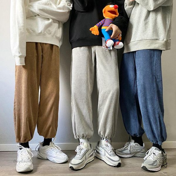 men's solid color straight harem pants korean style man loose corduroy 2021 autumn winter streetwear male casual trousers, Black
men's solid color straight harem pants korean style man loose corduroy 2021 autumn winter streetwear male casual trousers, Black