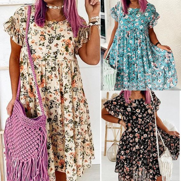 casual dresses 2021 summer women's clothing printing fashion small fresh floral short sleeve dress, Black;gray
casual dresses 2021 summer women's clothing printing fashion small fresh floral short sleeve dress, Black;gray