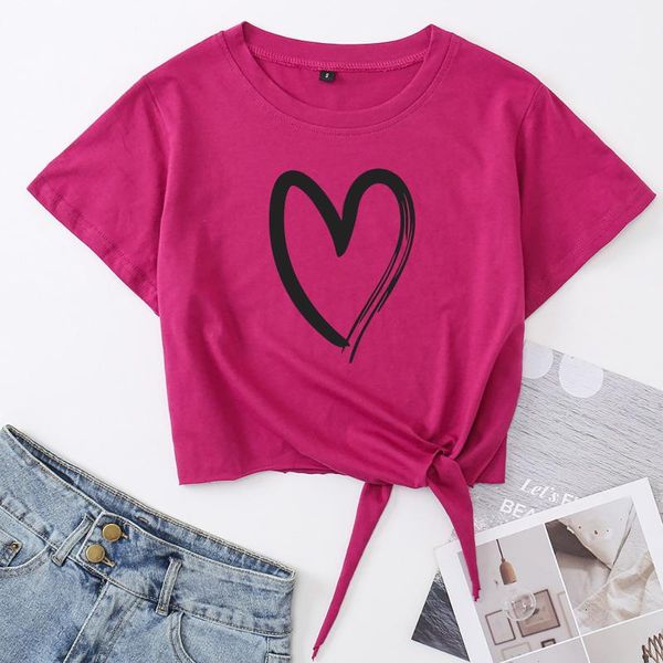 short navel women t shirt heart print casual o-neck sleeve tee fashion summer ladies clothing camiseta feminina women's t-shirt, White
short navel women t shirt heart print casual o-neck sleeve tee fashion summer ladies clothing camiseta feminina women's t-shirt, White