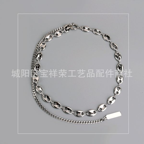 70% off luxury jewelry new justine pig nose necklace fashion trendy personality metal wind clavicle chain female, Silver
70% off luxury jewelry new justine pig nose necklace fashion trendy personality metal wind clavicle chain female, Silver