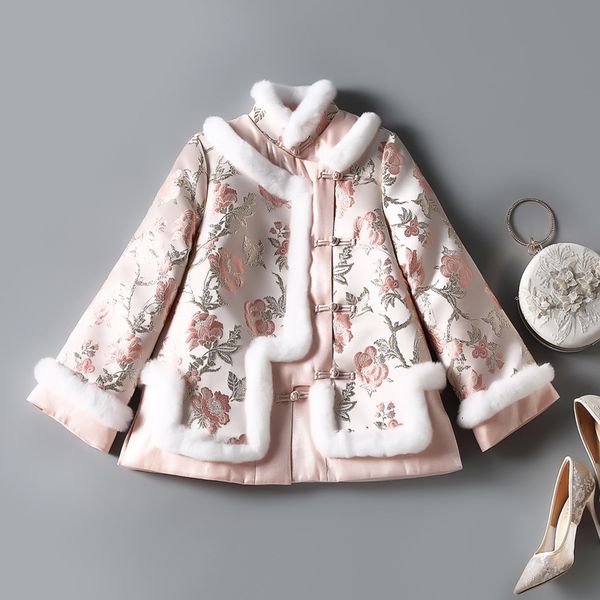 down jacket 2021 winter fashion spring clothes year's greetings stand collar rex rabbit wool national style tang qipao thickened cotton, Black
down jacket 2021 winter fashion spring clothes year's greetings stand collar rex rabbit wool national style tang qipao thickened cotton, Black