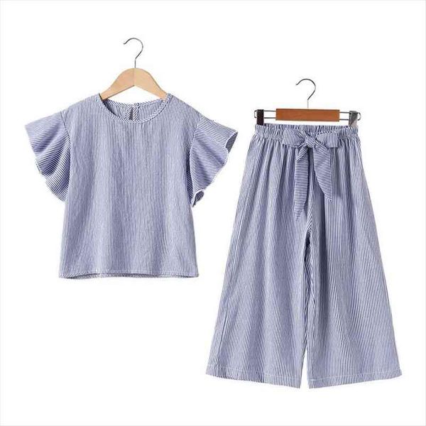 summer ruffle chinese style cotton striped 2pc sets simple teenage girls school outfits age for 4-14 yrs big girls t-shirt pants, White
summer ruffle chinese style cotton striped 2pc sets simple teenage girls school outfits age for 4-14 yrs big girls t-shirt pants, White
