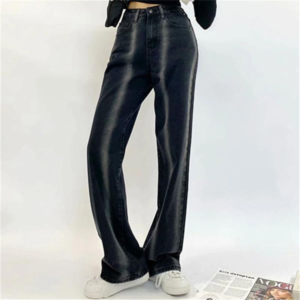 women's jeans women casual retro tie dye washed loose straight pants fashion high waist slimming black wide leg denim trousers wild, Blue
women's jeans women casual retro tie dye washed loose straight pants fashion high waist slimming black wide leg denim trousers wild, Blue