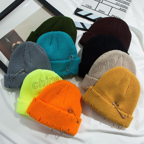 winter knitted beanie hat with pins o-ring vintage distressed hole casual warm solid hip hop stretch cuffed skull cap, Blue;gray
winter knitted beanie hat with pins o-ring vintage distressed hole casual warm solid hip hop stretch cuffed skull cap, Blue;gray