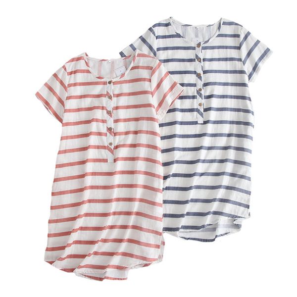 casual dresses summer cotton women nightgown striped fresh style dress comfort gauze sleepdress knee length female thin loose home, Black;gray
casual dresses summer cotton women nightgown striped fresh style dress comfort gauze sleepdress knee length female thin loose home, Black;gray