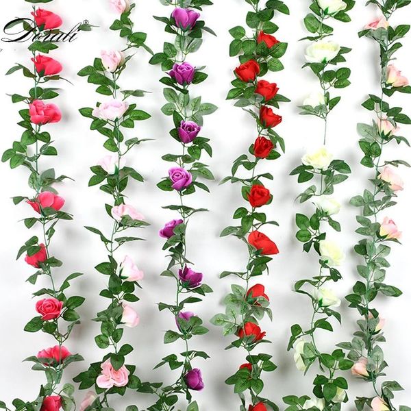 230cm/ 91in silk rose wedding decorations ivy vine artificial flowers arch decor with green leaves hanging wall garland decorative & wreaths
230cm/ 91in silk rose wedding decorations ivy vine artificial flowers arch decor with green leaves hanging wall garland decorative & wreaths