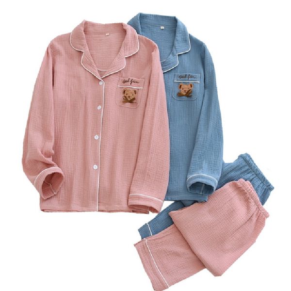 women's sleepwear 2021 crepe cotton cute toy bear printed couples pajamas men women cardigan+pants 2pcs homewear long-sleeve casua, Black;red
women's sleepwear 2021 crepe cotton cute toy bear printed couples pajamas men women cardigan+pants 2pcs homewear long-sleeve casua, Black;red