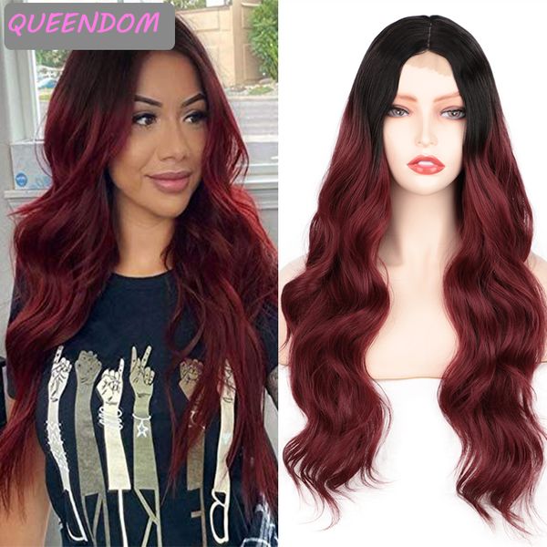 omber burgundy long water wave lace front wig ash blonde body wave synthetic lace wig heat resistant middle part cosplay wigs, Black
omber burgundy long water wave lace front wig ash blonde body wave synthetic lace wig heat resistant middle part cosplay wigs, Black