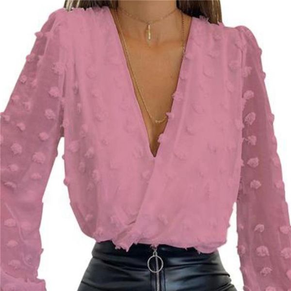 deep v neck women shirts jacquard elegant long sleeve fashion female chic shirt dot solid color blouses women's &, White
deep v neck women shirts jacquard elegant long sleeve fashion female chic shirt dot solid color blouses women's &, White