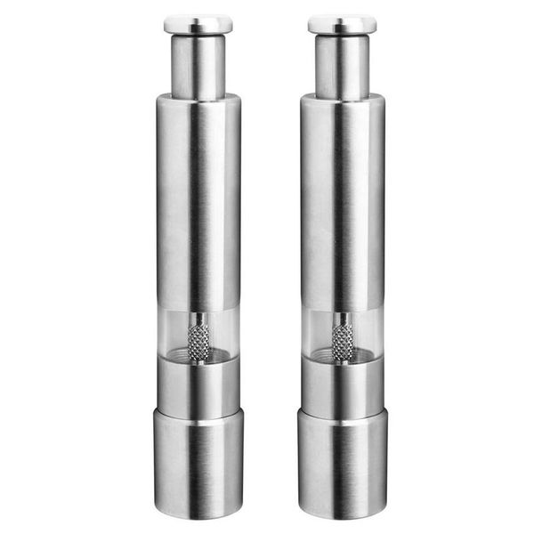 manual coffee grinders salt and pepper mill set, stainless steel grinder durable one hand operation 2 pack
manual coffee grinders salt and pepper mill set, stainless steel grinder durable one hand operation 2 pack