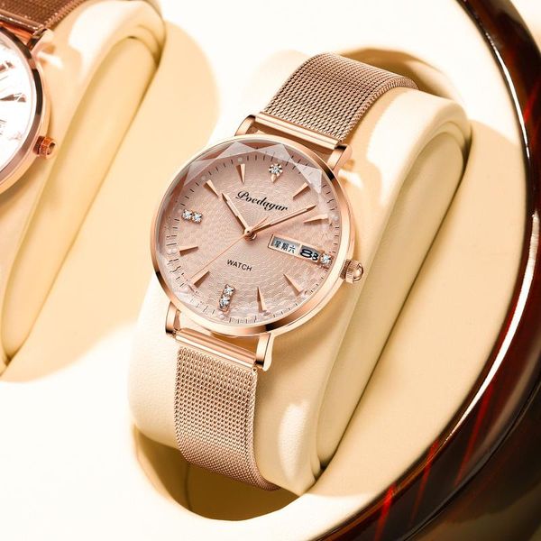 wristwatches women's watch fashion waterproof luminous dual calendar non-automatic mechanical ladies student quartz, Slivery;brown
wristwatches women's watch fashion waterproof luminous dual calendar non-automatic mechanical ladies student quartz, Slivery;brown