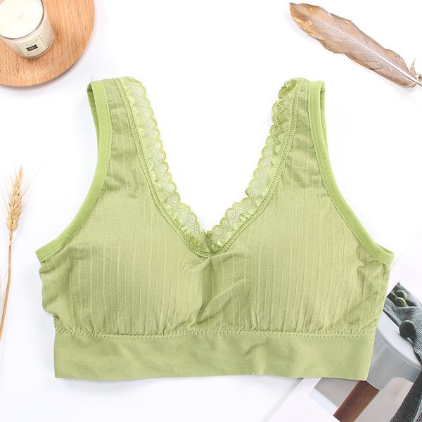 lace stripes tank women seamless bra v back camisole brassiere girls lingerie, Black;white
lace stripes tank women seamless bra v back camisole brassiere girls lingerie, Black;white