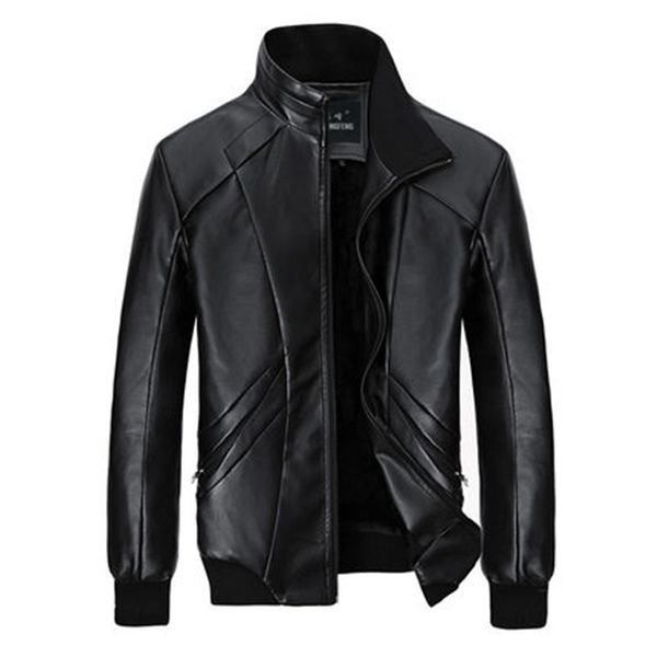 new fashion men's faux leather jackets bomber biker coats mens thick brushed jacket coat outerwear fleece men clothing, Black
new fashion men's faux leather jackets bomber biker coats mens thick brushed jacket coat outerwear fleece men clothing, Black