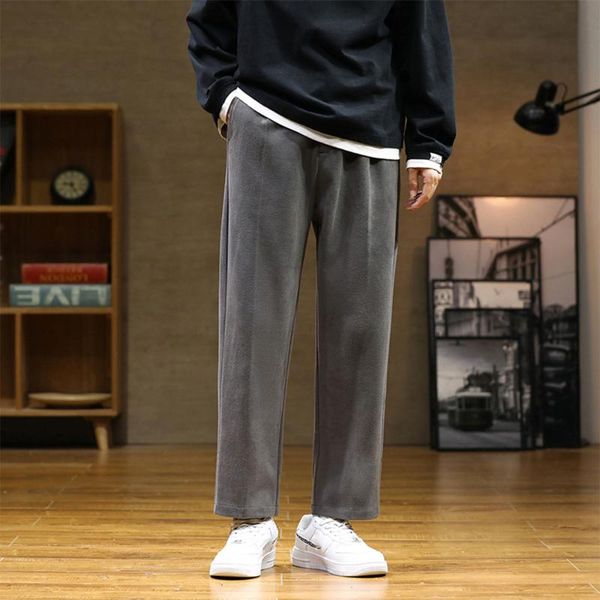 men's pants 2021 winter thick woolen fashion casual wide-leg man streetwear loose korean straight trousers m-xl, Black
men's pants 2021 winter thick woolen fashion casual wide-leg man streetwear loose korean straight trousers m-xl, Black