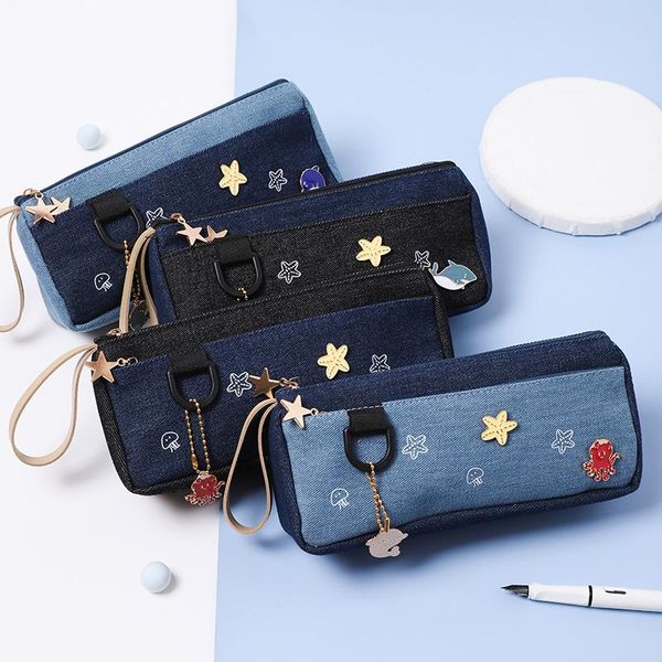 pencil cases creativity denim zipper bag korean version high capacity multifunction canvas stationery box retro case boy
pencil cases creativity denim zipper bag korean version high capacity multifunction canvas stationery box retro case boy