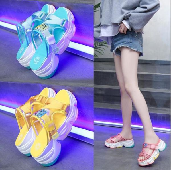 sandals fashion rainbow slippers female summer wedge womens wild transparent pvc thick bottom beach slides women casual, Black
sandals fashion rainbow slippers female summer wedge womens wild transparent pvc thick bottom beach slides women casual, Black