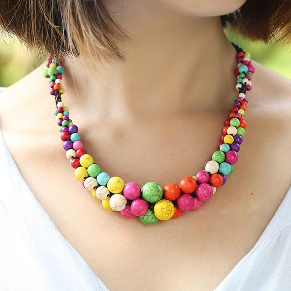 chokers boho style vintage semi-precious stone clavicle chain thai wax thread hand-woven short necklace ladies jewelry customization, Golden;silver
chokers boho style vintage semi-precious stone clavicle chain thai wax thread hand-woven short necklace ladies jewelry customization, Golden;silver