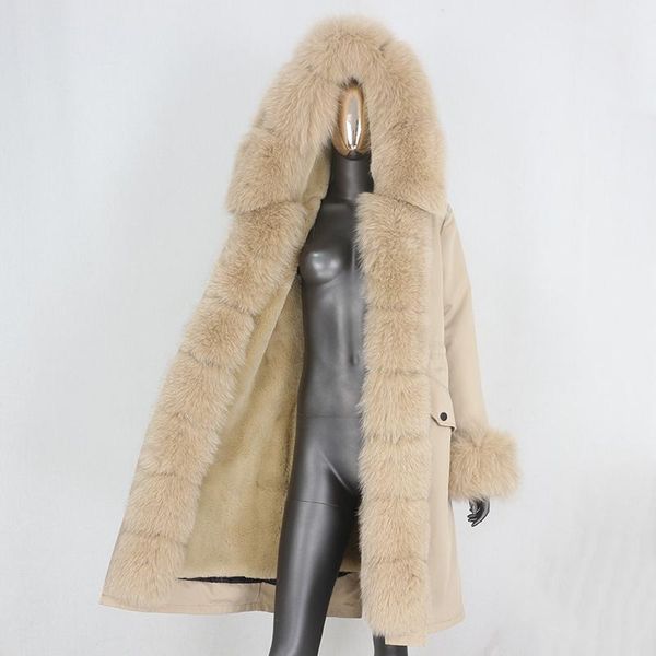 women's fur & faux bluenessfair x-long parka waterproof outerwear real coat winter jacket women natural raccoon collar hood detachable, Black
women's fur & faux bluenessfair x-long parka waterproof outerwear real coat winter jacket women natural raccoon collar hood detachable, Black