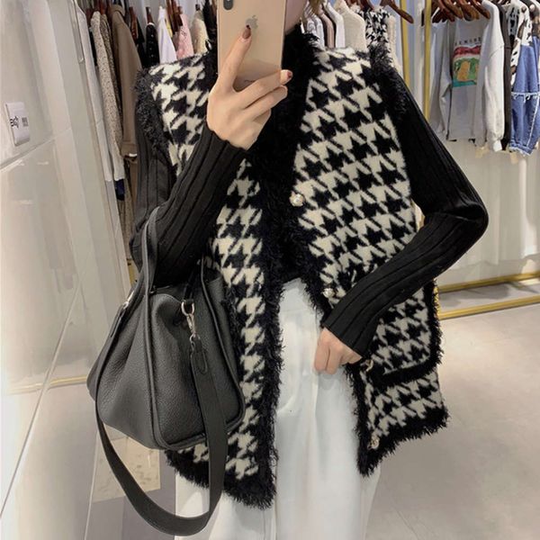 small fragrance vest, women's waistcoat, plaid coat, goods, wear autumn winter cashmere knitted cardigan, fashion, White
small fragrance vest, women's waistcoat, plaid coat, goods, wear autumn winter cashmere knitted cardigan, fashion, White