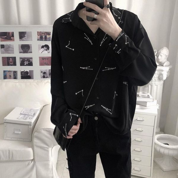 men's casual shirts 2021 spring and autumn men's shirt women's star black embroidery long sleeve korean fashion handsome t-, White;black
men's casual shirts 2021 spring and autumn men's shirt women's star black embroidery long sleeve korean fashion handsome t-, White;black