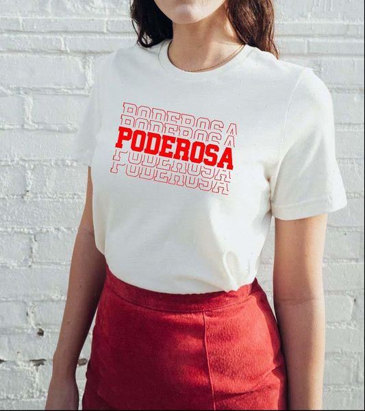 poderosa printed arrival summer funny womens t shirts casual 100%cotton spanish cute latina empowering women, White
poderosa printed arrival summer funny womens t shirts casual 100%cotton spanish cute latina empowering women, White