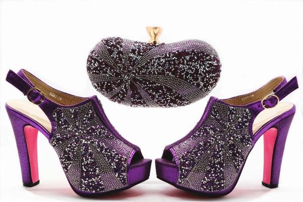 fashionable purple women pumps with rhinestone decoration african shoes match handbag set for dress x30,heel 12cm, Black
fashionable purple women pumps with rhinestone decoration african shoes match handbag set for dress x30,heel 12cm, Black