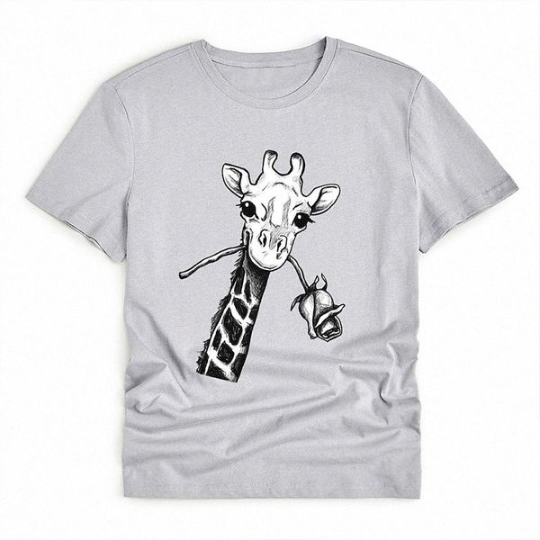 t-shirt women summer giraffe with flowers print short sleeve tee casual round neck shirt shirt blouse teenager girl solid color simplicity, White
t-shirt women summer giraffe with flowers print short sleeve tee casual round neck shirt shirt blouse teenager girl solid color simplicity, White