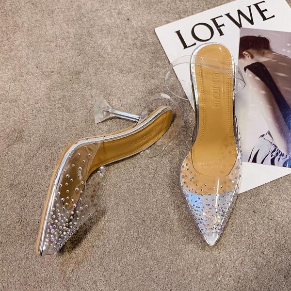 dress shoes transparent sandals women pumps pointed toe stiletto ankle strap woman rhinestone ladies zapatos mujer, Black
dress shoes transparent sandals women pumps pointed toe stiletto ankle strap woman rhinestone ladies zapatos mujer, Black
