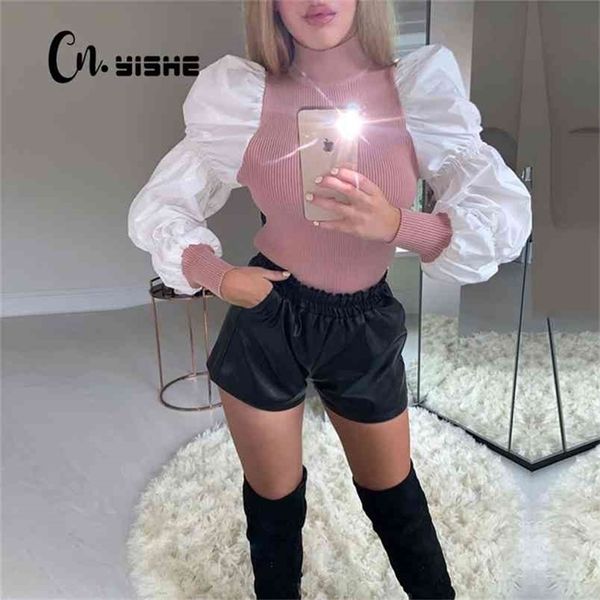 cnyishe puff sleeve shirts spring fashion streetwear women tshirt ladies regular casual patchwork slim fit shirt 210406, White
cnyishe puff sleeve shirts spring fashion streetwear women tshirt ladies regular casual patchwork slim fit shirt 210406, White