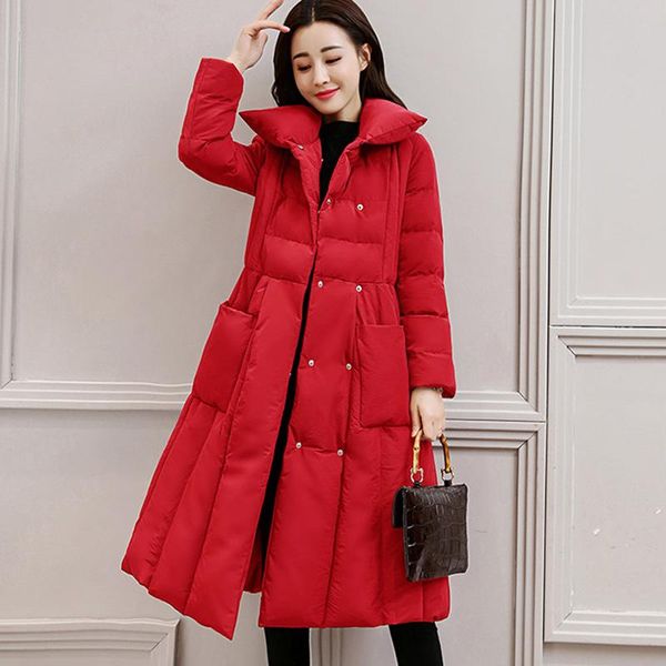 women's trench coats 2021 winter women korean version double row dark buckle large size -3xl skirt type down cotton lacing bow slim me, Tan;black
women's trench coats 2021 winter women korean version double row dark buckle large size -3xl skirt type down cotton lacing bow slim me, Tan;black