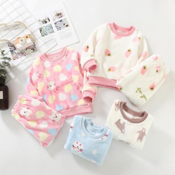 pajamas children sets long sleeve winter sleepwear boy girl warm flannel kids homewear 2pcs set toddler cartoon clothes, Blue;red
pajamas children sets long sleeve winter sleepwear boy girl warm flannel kids homewear 2pcs set toddler cartoon clothes, Blue;red