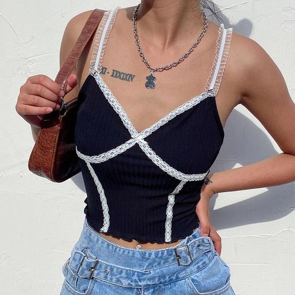 women's tanks & camis women spaghetti strap v neck cropped fashion lace patchwork summer y2k backless clothes tank, White
women's tanks & camis women spaghetti strap v neck cropped fashion lace patchwork summer y2k backless clothes tank, White