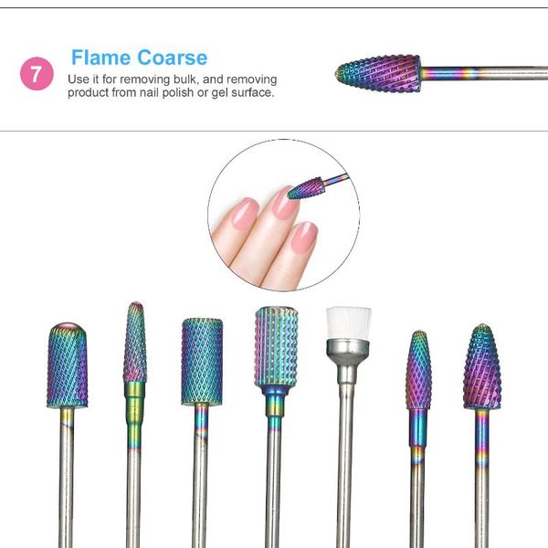 7pcs nail drill bits set tungsten carbide pedicure manicure bit kit replacement for electric machine art kits
7pcs nail drill bits set tungsten carbide pedicure manicure bit kit replacement for electric machine art kits