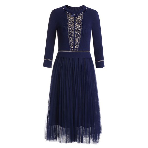 casual dresses fall autumn 3/4 sleeve round neck blue contrast color knitted panelled pleated mid-calf dress elegant wsp23703 njvu, Black;gray
casual dresses fall autumn 3/4 sleeve round neck blue contrast color knitted panelled pleated mid-calf dress elegant wsp23703 njvu, Black;gray