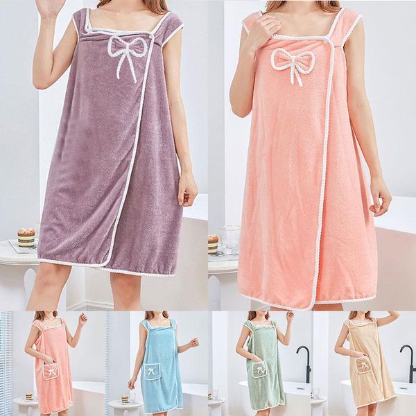 towel solid color thick edging bath dress for woman soft comfortable coral fleece pocket bow towels bathroom
towel solid color thick edging bath dress for woman soft comfortable coral fleece pocket bow towels bathroom