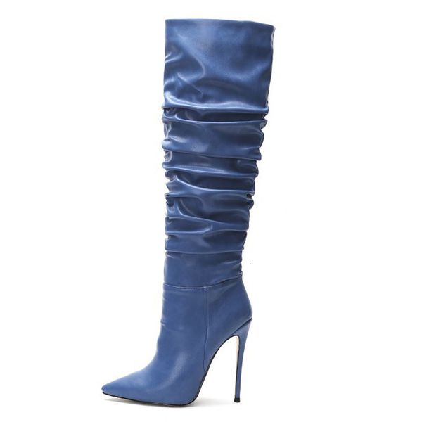 winter plush stiletto women's sho style fashion fold pile high tube boots large, Black
winter plush stiletto women's sho style fashion fold pile high tube boots large, Black