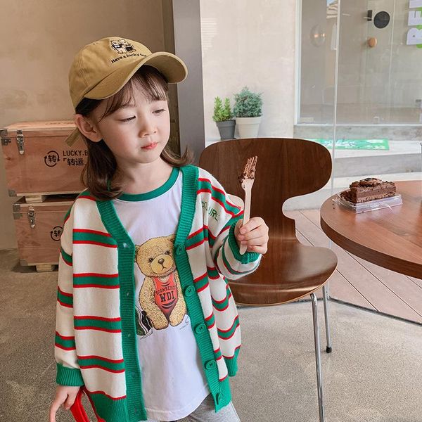 pullover 2021 autumn fashion girls striped oversized knitted cardigans baby girl soft loose casual v-neck sweater, Blue
pullover 2021 autumn fashion girls striped oversized knitted cardigans baby girl soft loose casual v-neck sweater, Blue