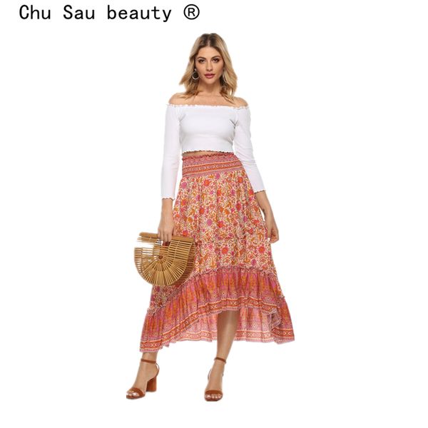 chu sau beauty boho fashion print midi skirts women holiday chic summer elastic waist long skirt falda de moda para mujer 210508, Black
chu sau beauty boho fashion print midi skirts women holiday chic summer elastic waist long skirt falda de moda para mujer 210508, Black