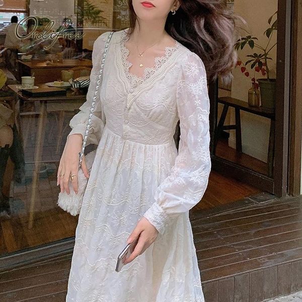 casual dresses ordi2021 spring autumn women vintage party dress long sleeve white lace tunic basic, Black;gray
casual dresses ordi2021 spring autumn women vintage party dress long sleeve white lace tunic basic, Black;gray