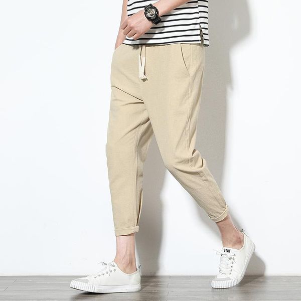 pure cotton linen jogger breathable men's harem pants solid color fitness casual and trousers summer street clothing male 5xl, Black
pure cotton linen jogger breathable men's harem pants solid color fitness casual and trousers summer street clothing male 5xl, Black