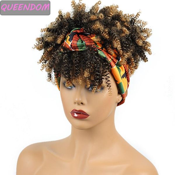 afro puff headband wigs for women short kinky curly hair wig with scarf heat resistant synthetic turban head warp, Black
afro puff headband wigs for women short kinky curly hair wig with scarf heat resistant synthetic turban head warp, Black